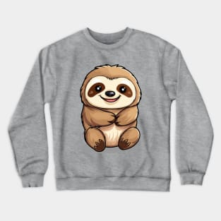 Cartoon Cute Kawaii Adorable Sloth Crewneck Sweatshirt